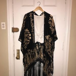 Free People Velvet Kimono
